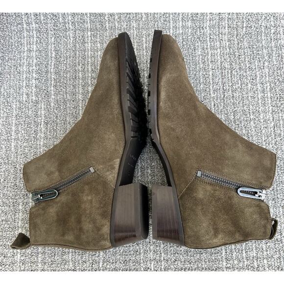 AQUATALIA Fantina Waterproof Suede Ankle Boots Olive Green Women's Size 6 US - Picture 10 of 12